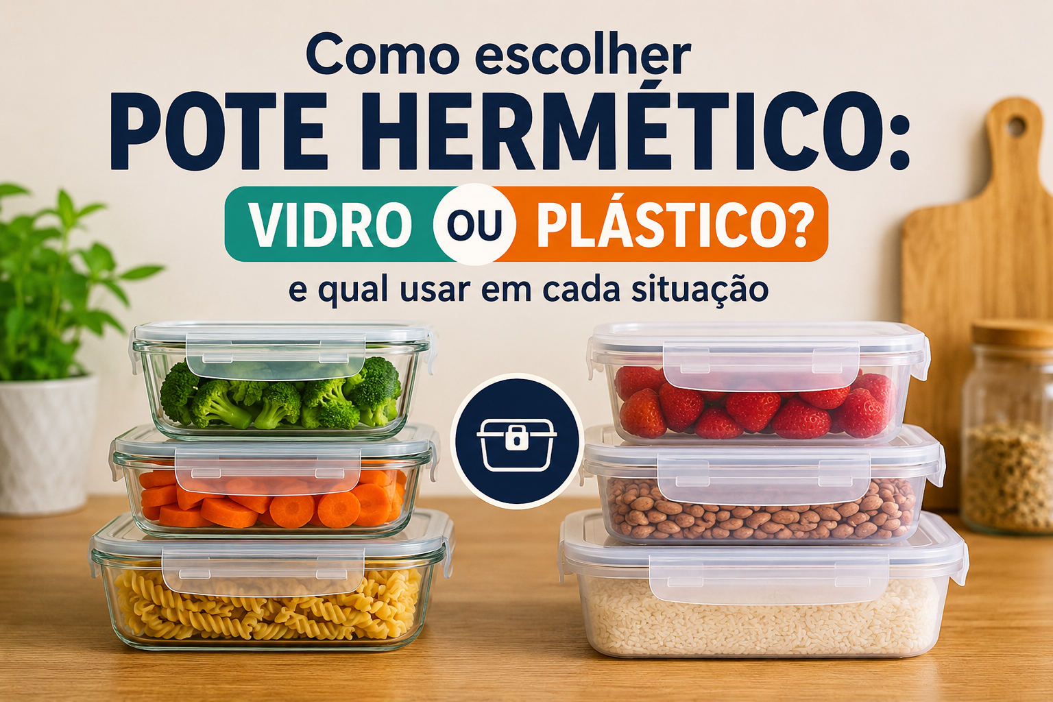 Como escolher pote hermético de vidro ou plástico