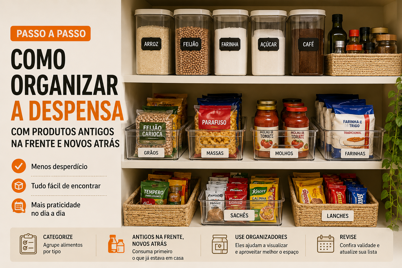 Como organizar a despensa e aproveitar melhor o espaço