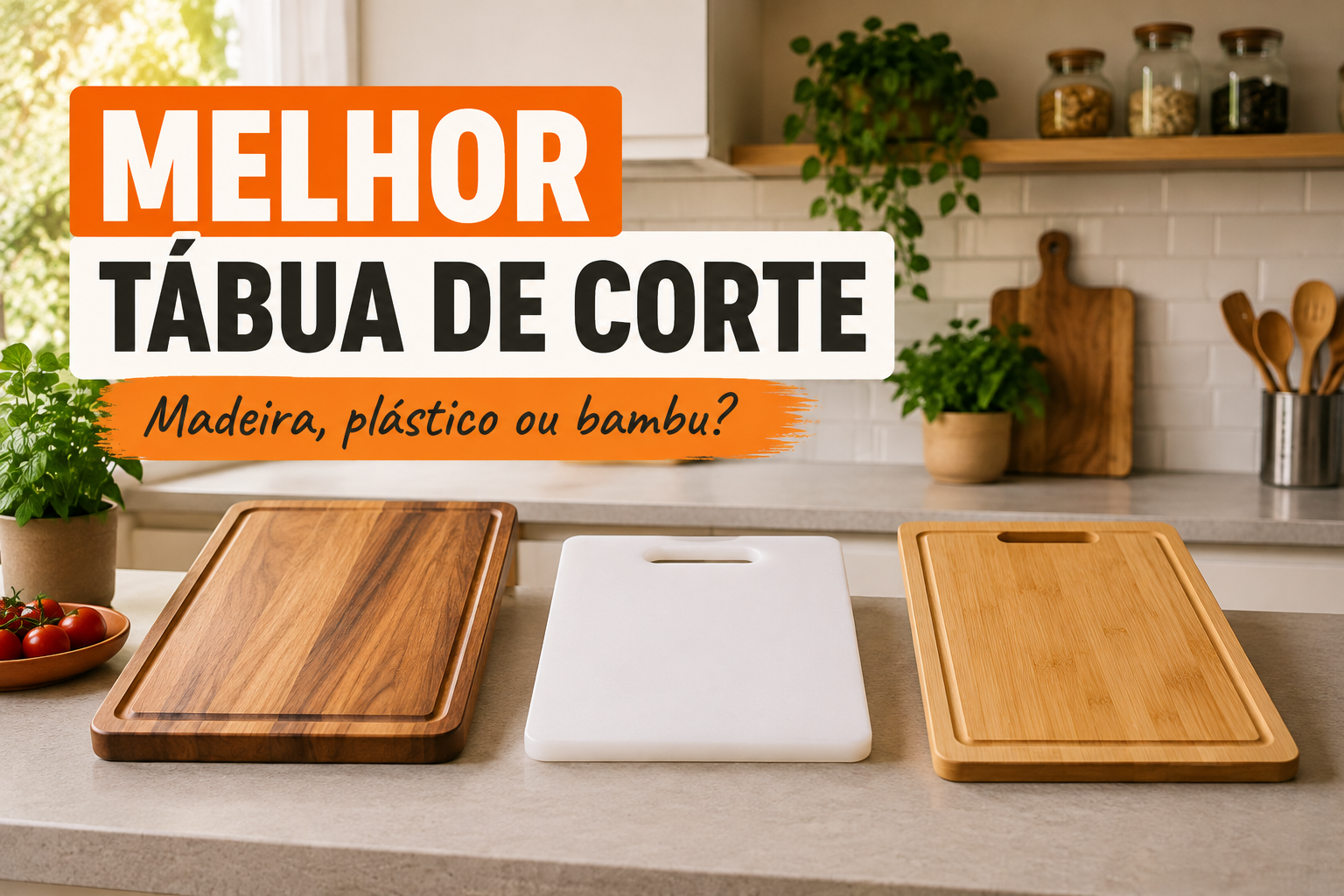 Melhor tábua de corte: madeira, plástico ou bambu