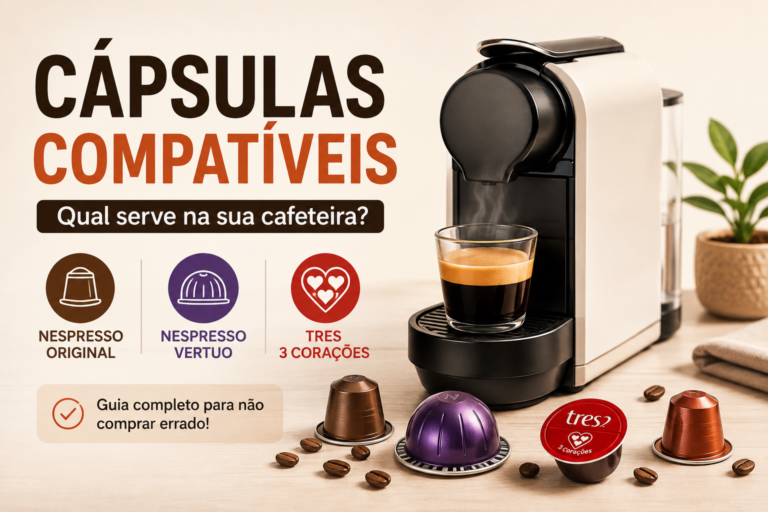 Diferentes sistemas de cápsulas compatíveis com cafeteiras