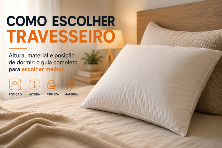 Como escolher travesseiro considerando altura, material e posição de dormir